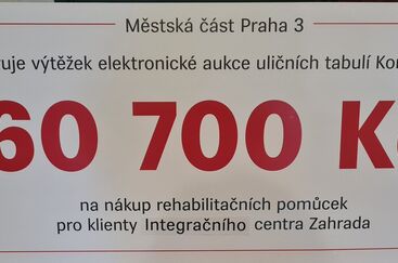 Dražba cedulí Koněvova ulice